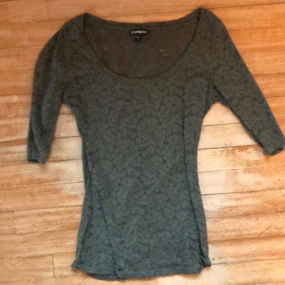 Express dark green shirt - XS